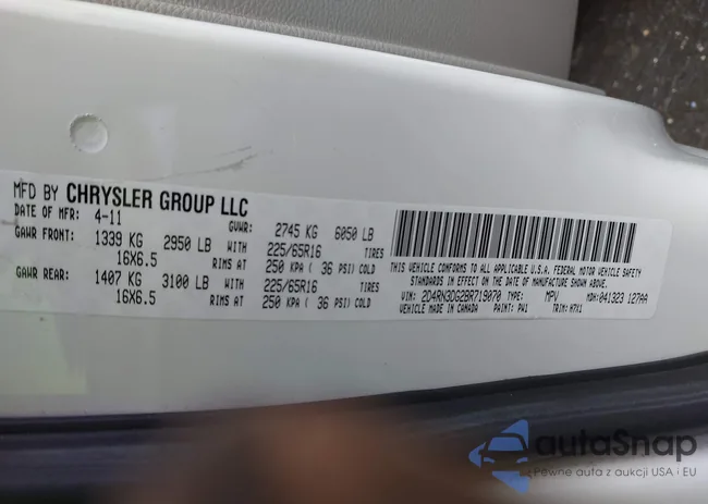 2D4RN3DG2BR719070: 44003115