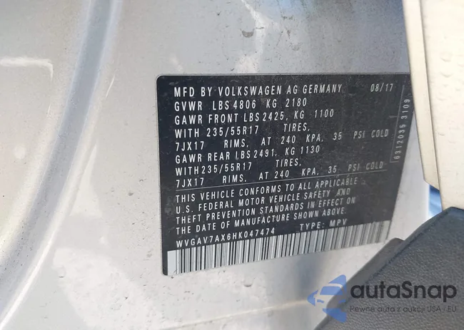 WVGAV7AX6HK047474: 44002261