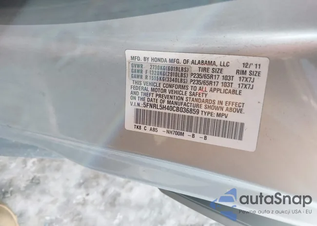 5FNRL5H40CB036859: 44002409