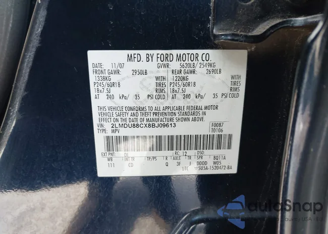 2LMDU88CX8BJ09613: 44002467