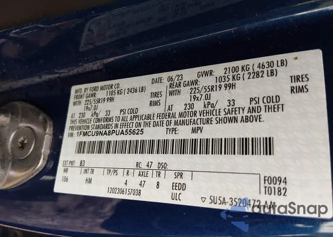 1FMCU9NA8PUA55625: 44003797