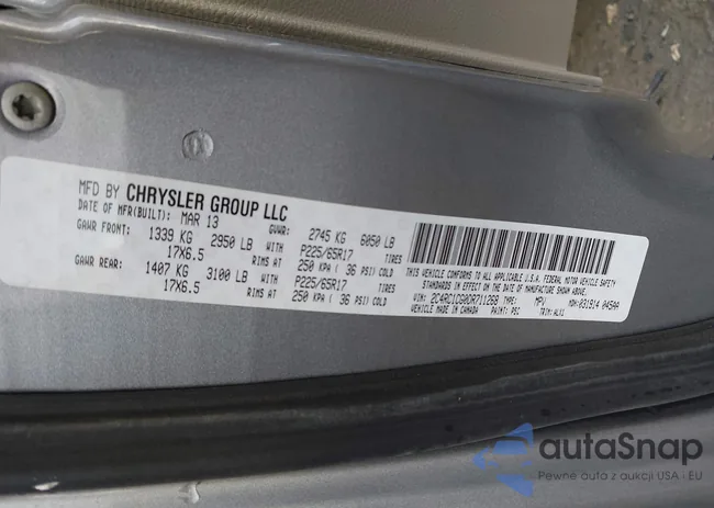 2C4RC1CG0DR711268: 44003922