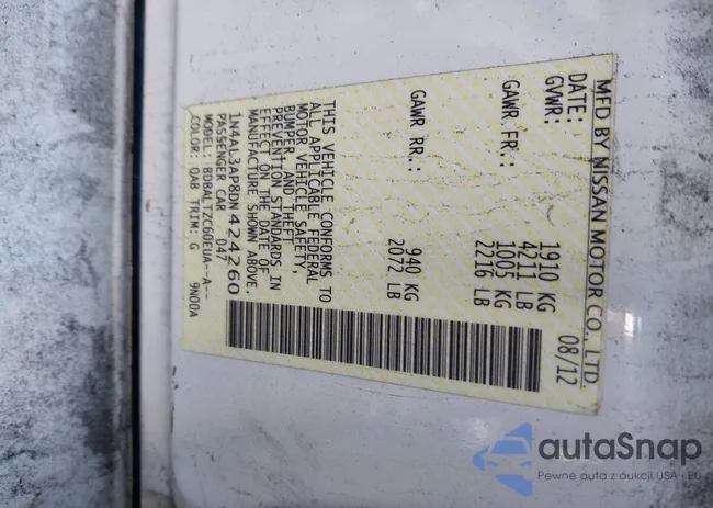 1N4AL3AP8DN424260: 44003934