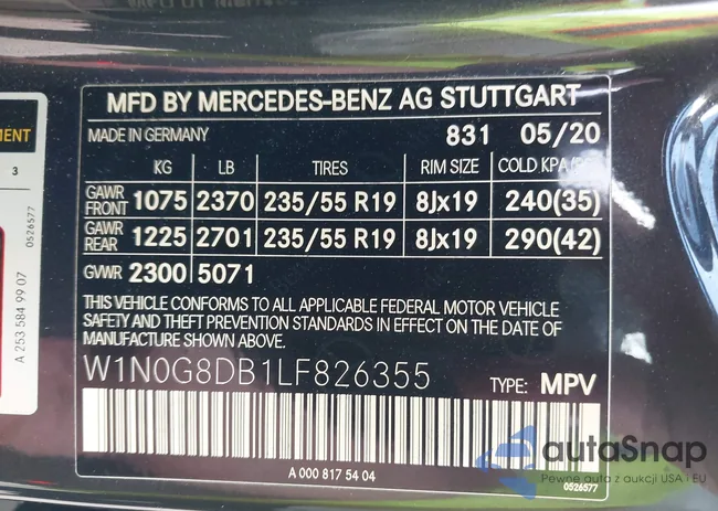 W1N0G8DB1LF826355: 44003951