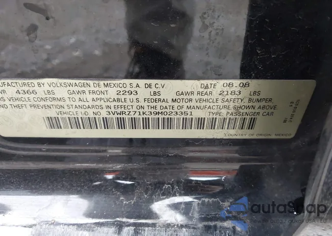 3VWRZ71K39M023351: 44004096