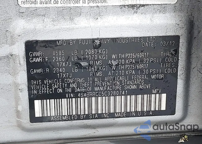 4S4BRBCC5C3280741: 44004192