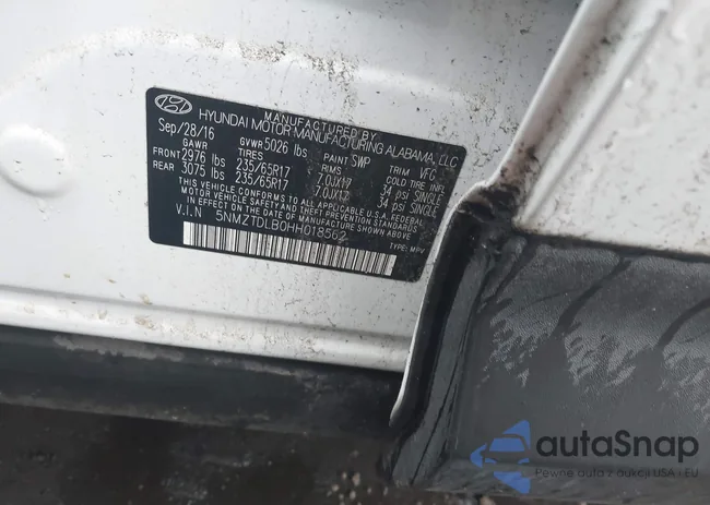 5NMZTDLB0HH018562: 44003550