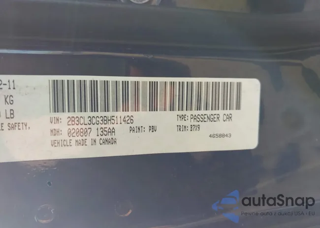 2B3CL3CG3BH511426: 44004704