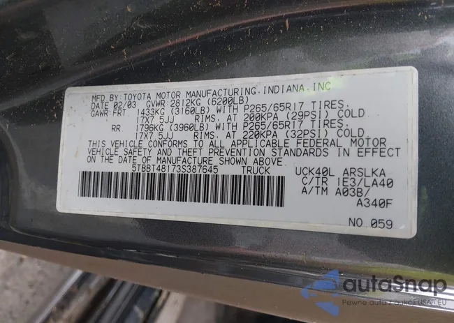 5TBBT48173S387645: 44004781