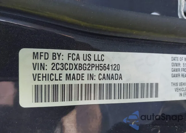 2C3CDXBG2PH564120: 44004789