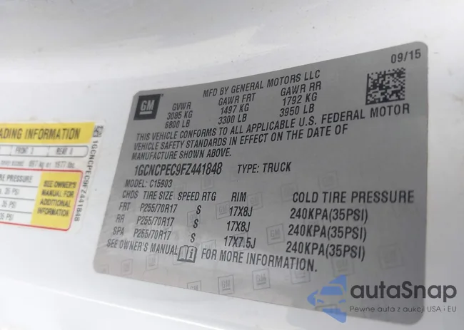 1GCNCPEC9FZ441848: 44004828