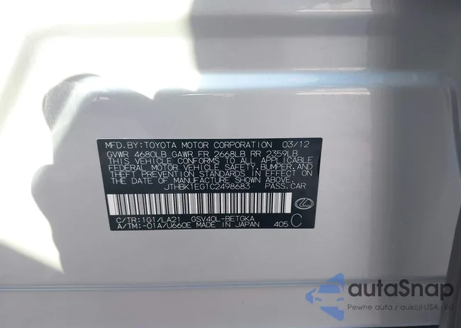 JTHBK1EG1C2498683: 44004890