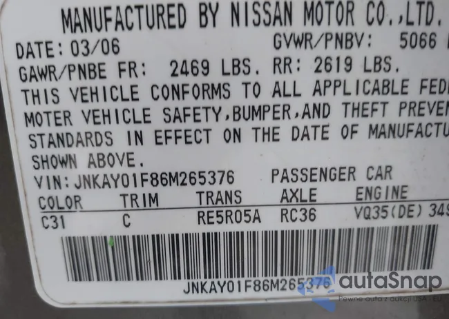 JNKAY01F86M265376: 44004896