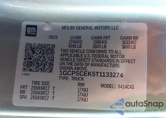 1GCPSCEK5T1133274: 44004911