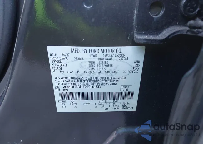 2LMDU88CX7BJ18147: 44004985