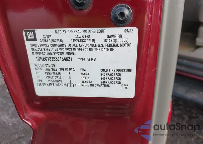 1GNEC13Z53J134621: 44004991