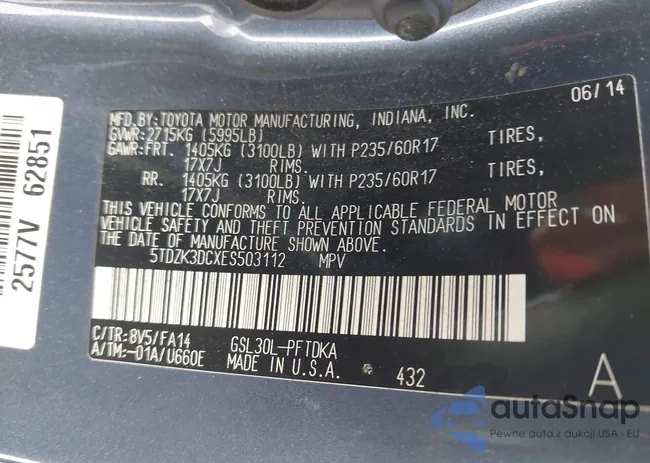 5TDZK3DCXES503112: 44005026