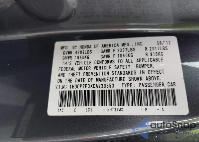 1HGCP2F3XCA239853: 44004260