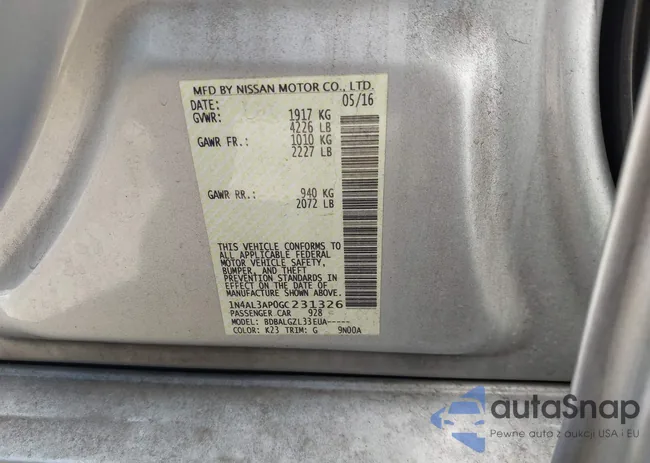 1N4AL3AP0GC231326: 44004355