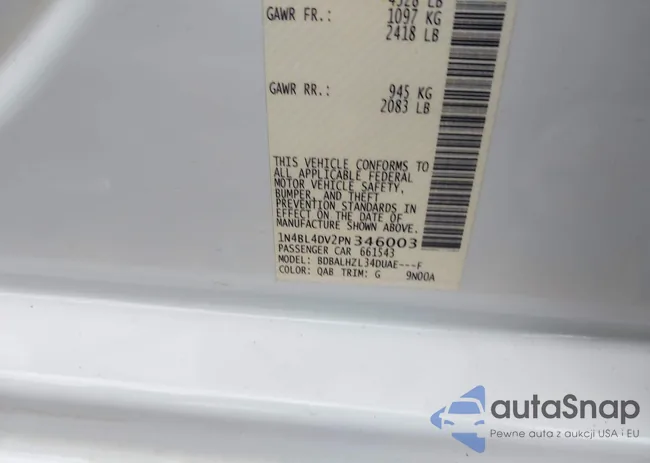 1N4BL4DV2PN346003: 44004470