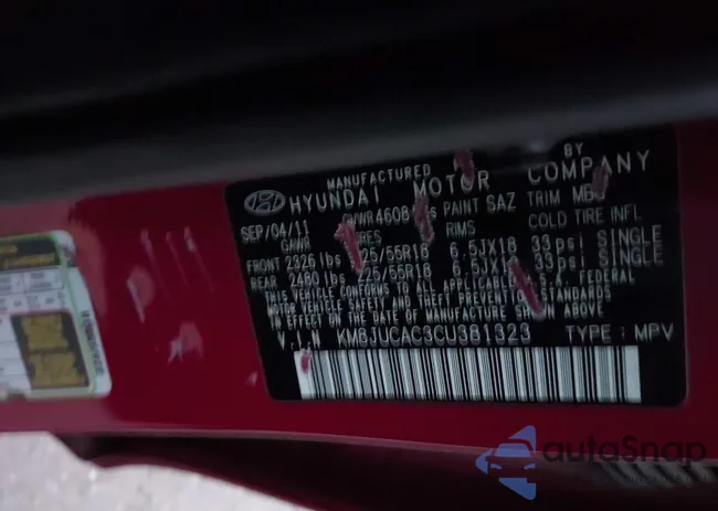 KM8JUCAC3CU381323: 44004564