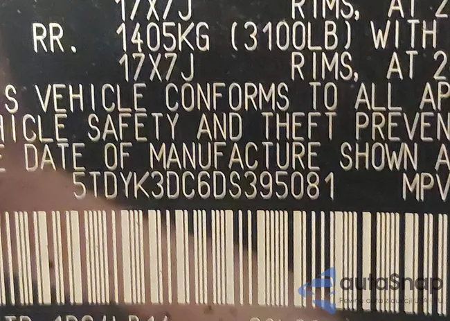 5TDYK3DC6DS395081: 44005659