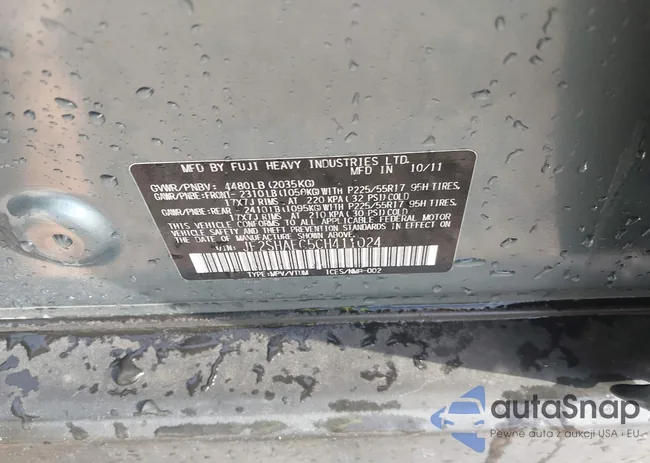 JF2SHAEC5CH411024: 44005680