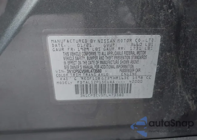 3N1CP5CV5ML473580: 44005701