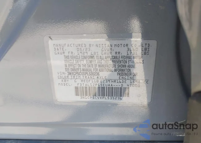 3N1CP5CVXPL535236: 44005762