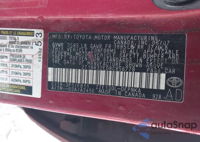 2T1BR32E08C856778: 44005793