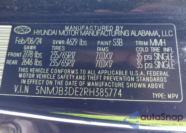 5NMJB3DE2RH385774: 44005802