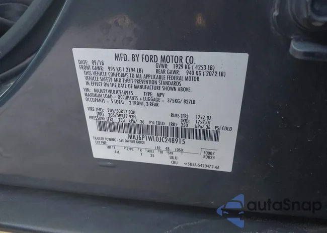 MAJ6P1WL0JC248915: 44005897