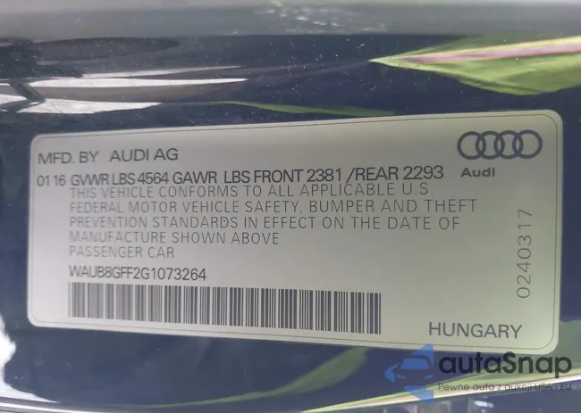 WAUB8GFF2G1073264: 44005943