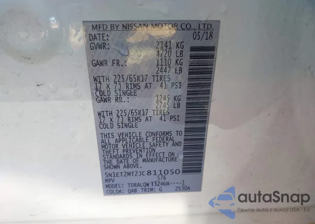 5N1ET2MT2JC811050: 44006009