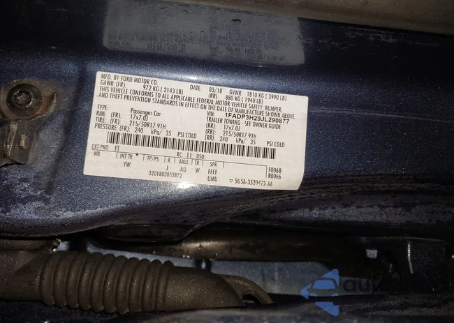 1FADP3H29JL290877: 44006031