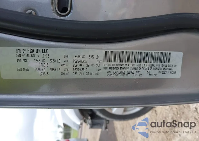 3C4PDCAB0GT162499: 44006044