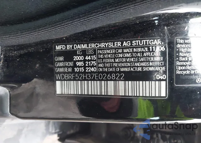 WDBRF52H37E026822: 44006141