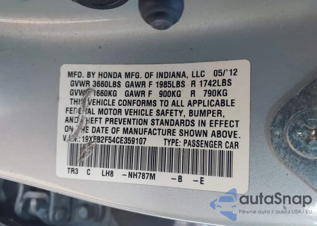 19XFB2F54CE359107: 44005246