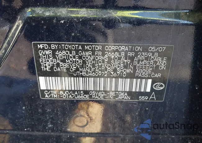 JTHBJ46G972136710: 44005252