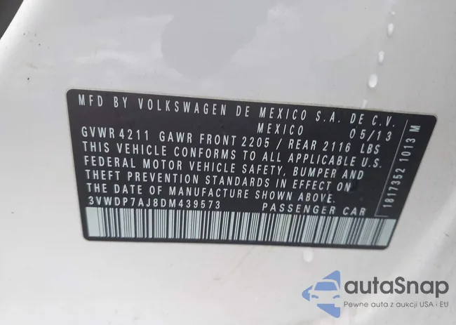 3VWDP7AJ8DM439573: 44005411