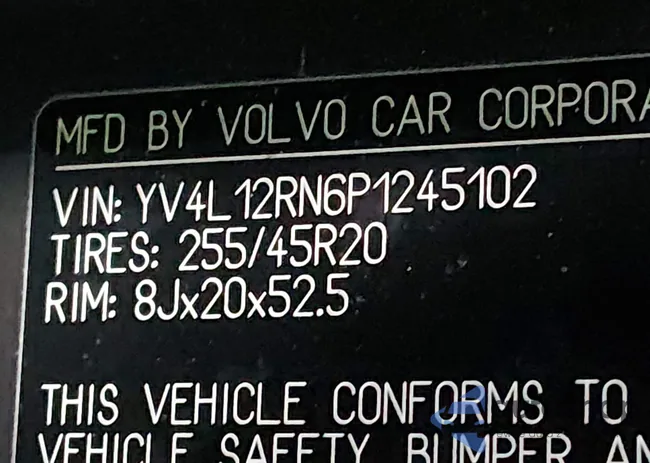 YV4L12RN6P1245102: 44005489