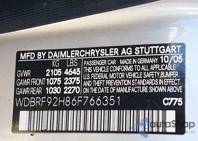 WDBRF92H86F766351: 44006746