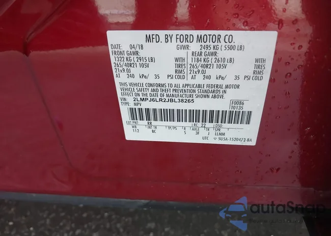 2LMPJ6LR2JBL38265: 44006887