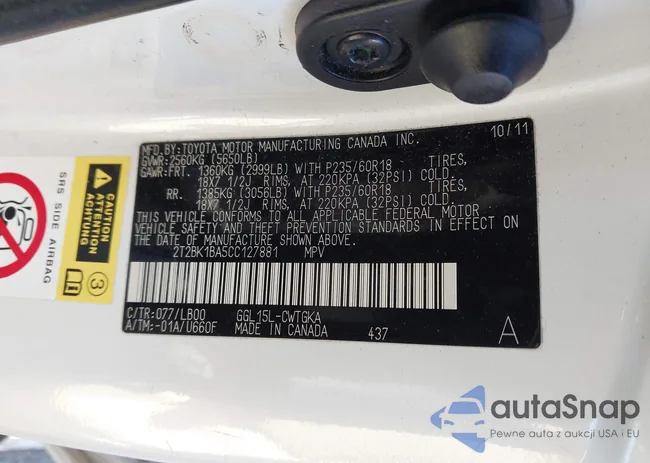 2T2BK1BA5CC127881: 44006899