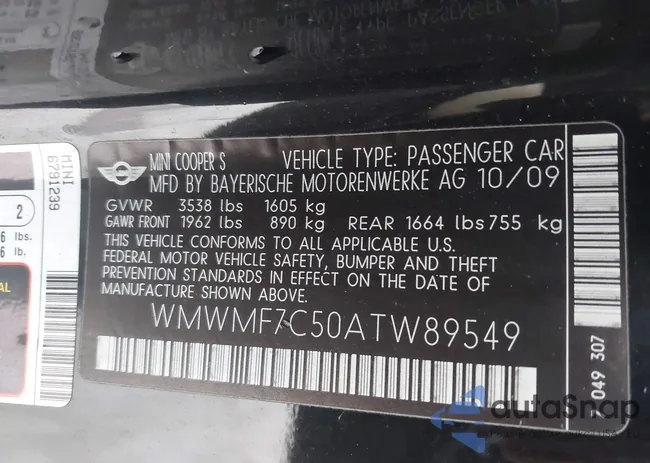 WMWMF7C50ATW89549: 44006928