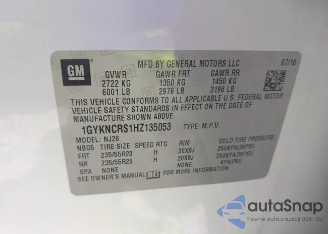 1GYKNCRS1HZ135053: 44006986