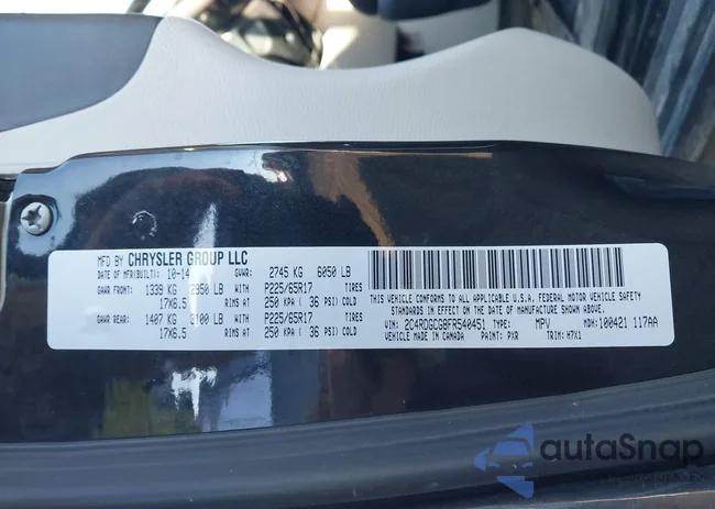 2C4RDGCG8FR540451: 44007036