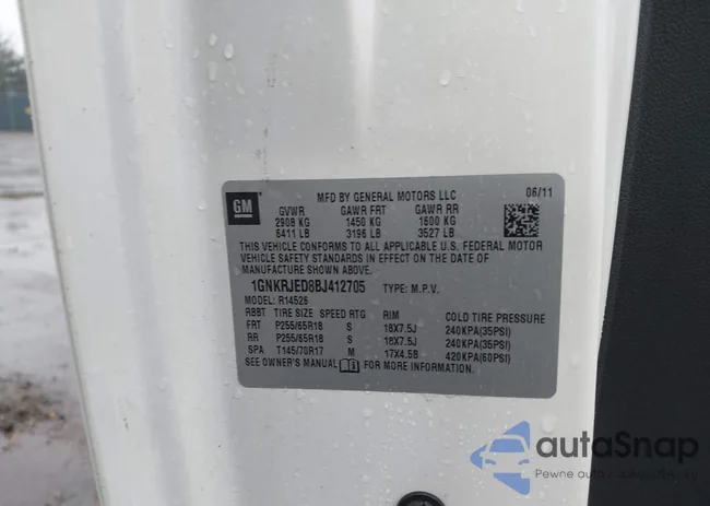 1GNKRJED8BJ412705: 44007053