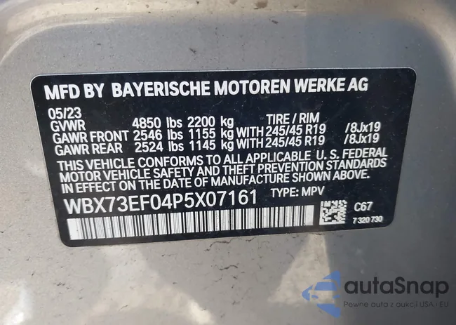 WBX73EF04P5X07161: 44007220