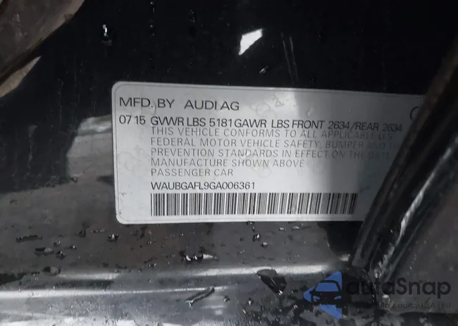 WAUBGAFL9GA006361: 44006316